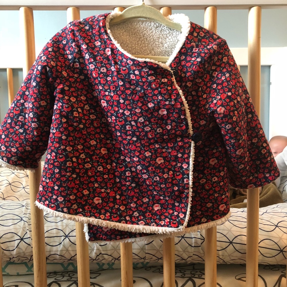 Reversible floral coat